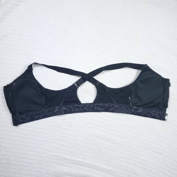 Fabletics Womens Zoe High Support Bra Cheetah Animal Full Zip-Up Sport Bra XS - Picture 9 of 11